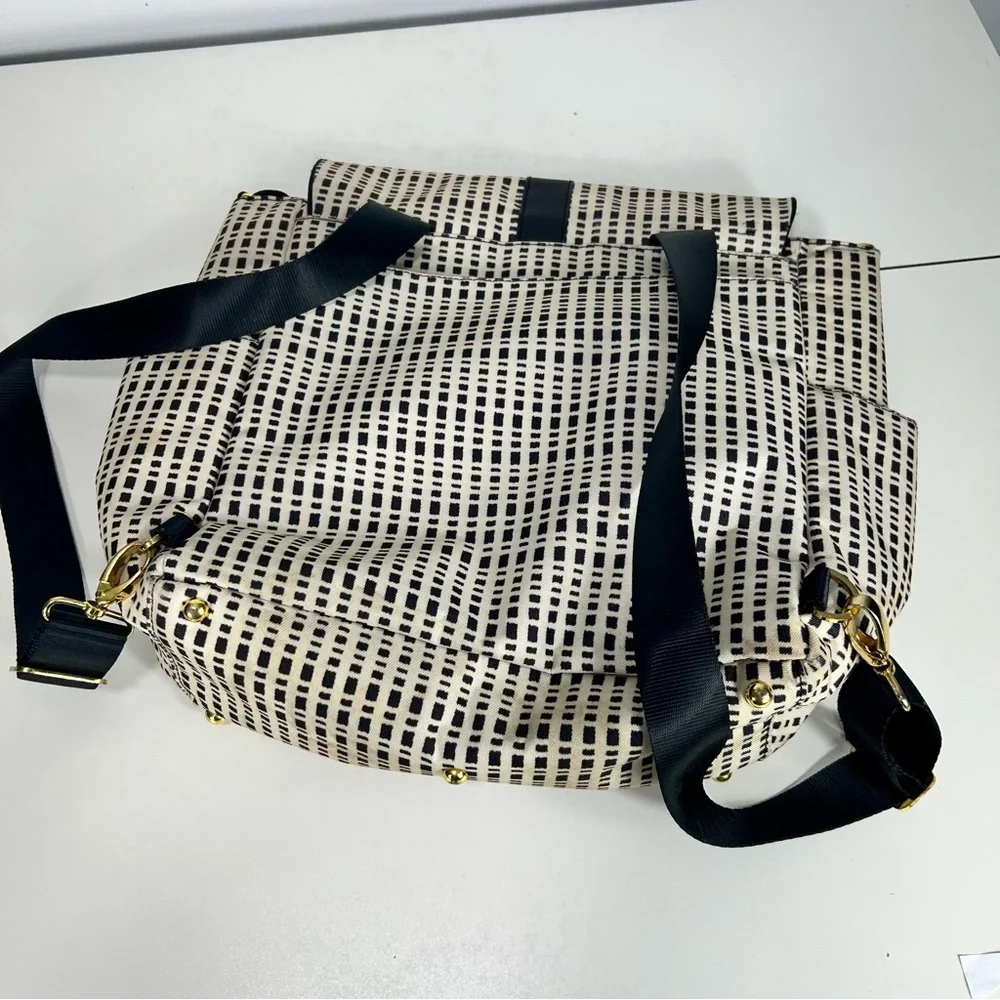 JJ Cole Black and Cream Diaper Bag Backpack